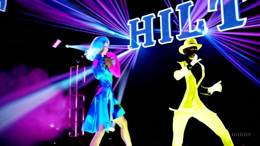 Black light theatre glow figure